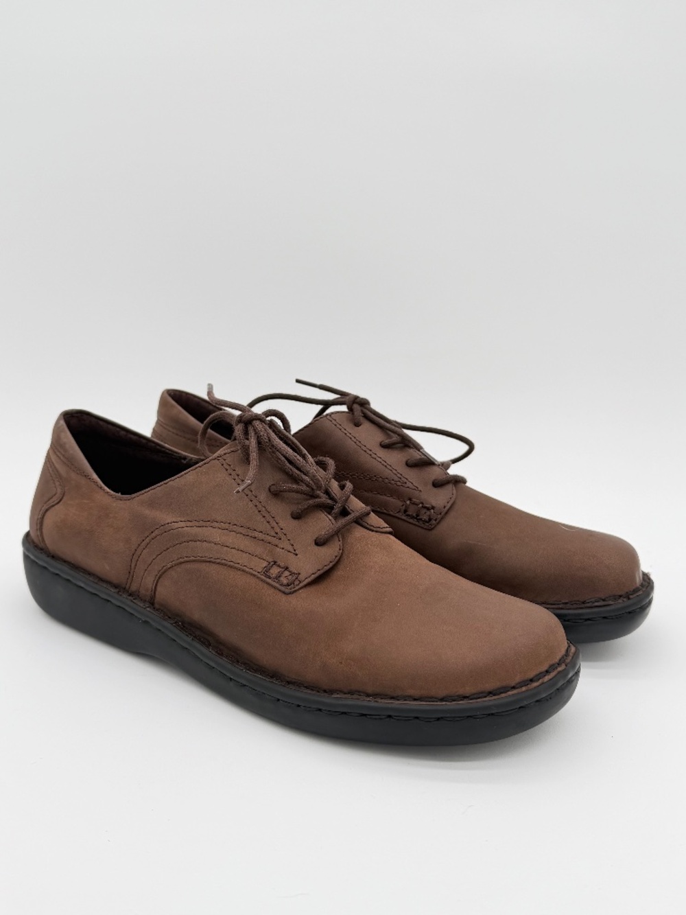 Rockport Mens Brown Leather Plain Toe Oxford Shoes WJ511 Size 7.5 M Dress Casual